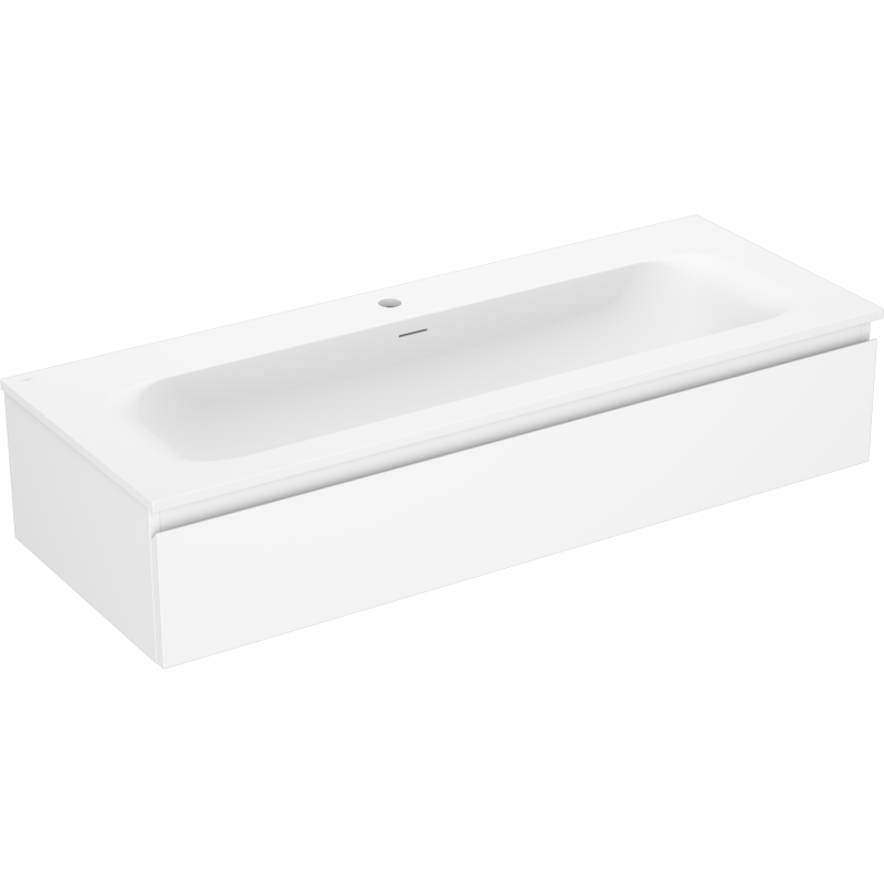 Mexen Orio badkamerkast 120 cm met wastafel Vela, 1 lade, witte mat - 91A10-12023-1-BF01-W23M01