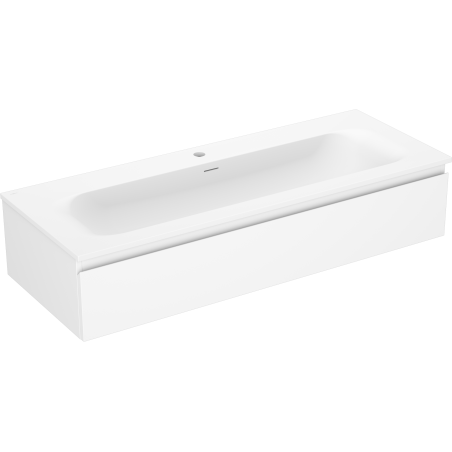 Mexen Orio 120 cm Badezimmerunterschrank mit Vela-Waschbecken, 1 Schublade, Weiß Matt - 91A10-12023-1-BF01-W23M01