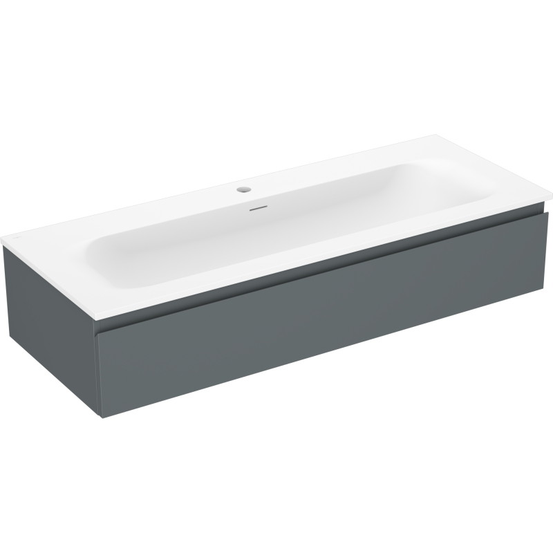 Mexen Orio szafka łazienkowa 120 cm z umywalką Vela, 1 szuflada, grafit mat/biała mat - 91A10-12023-1-BF66-W23M01