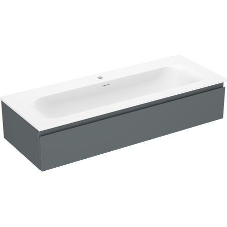 Mexen Orio armario de baño de 120 cm con lavabo Vela, 1 cajón, grafito mate/blanco mate - 91A10-12023-1-BF66-W23M01