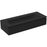Mexen Orio Badezimmerschrank 120 cm mit Waschbecken Vela, 1 Schublade, schwarz matt - 91A10-12023-1-BF71-W23M71