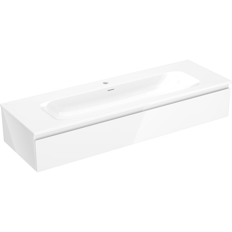 Mexen Orio mobile da bagno 140 cm con lavabo Vela, 1 cassetto, bianco lucido - 91A10-14023-1-BF00-W23M00