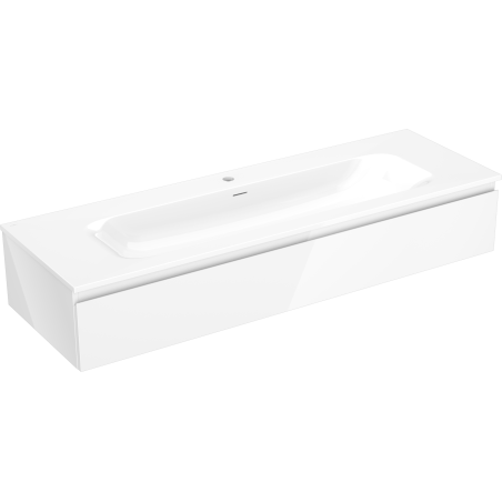 Mexen Orio mueble de baño 140 cm con lavabo Vela, 1 cajón, blanco brillo - 91A10-14023-1-BF00-W23M00