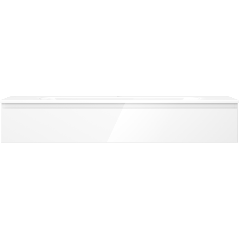 Mexen Orio armoire de salle de bain 140 cm avec lavabo Vela, 1 tiroir, blanc brillant - 91A10-14023-1-BF00-W23M00