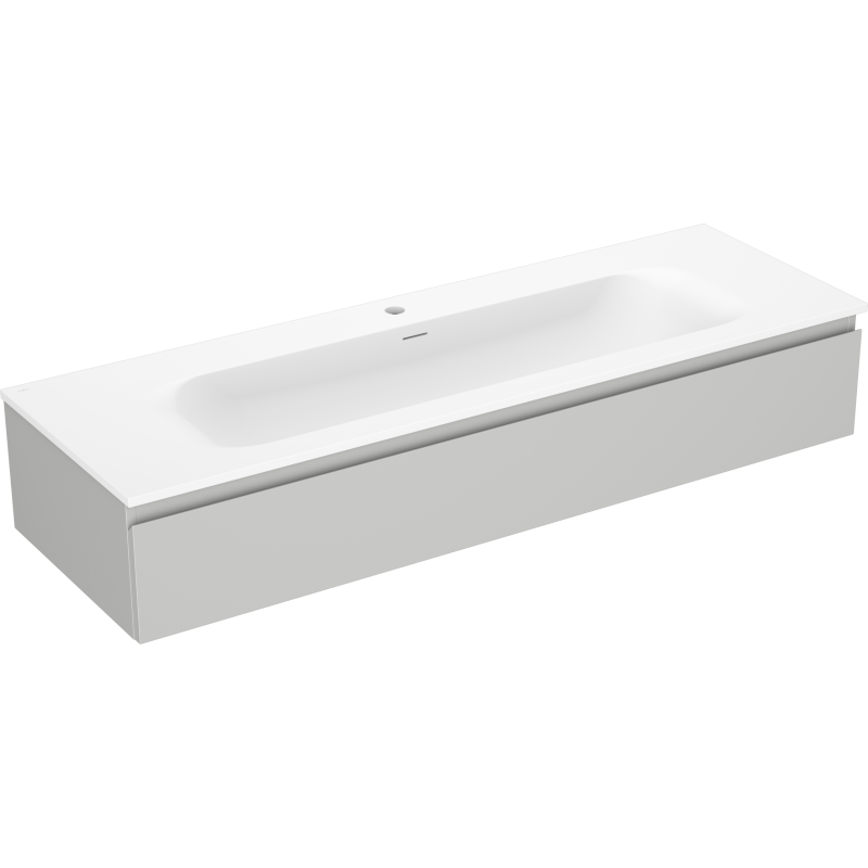 Mexen Orio szafka łazienkowa 140 cm z umywalką Vela, 1 szuflada, szara mat/biała mat - 91A10-14023-1-BF62-W23M01