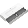 Mexen Orio meuble de salle de bain 140 cm avec lavabo Vela, 1 tiroir, gris mat/blanc mat - 91A10-14023-1-BF62-W23M01