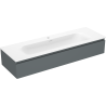 Mexen Orio badkamerkast 140 cm met wastafel Vela, 1 lade, grafiet mat/wit mat - 91A10-14023-1-BF66-W23M01