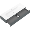Mexen Orio meuble de salle de bains 140 cm avec lavabo Vela, 1 tiroir, graphite mat/blanc mat - 91A10-14023-1-BF66-W23M01