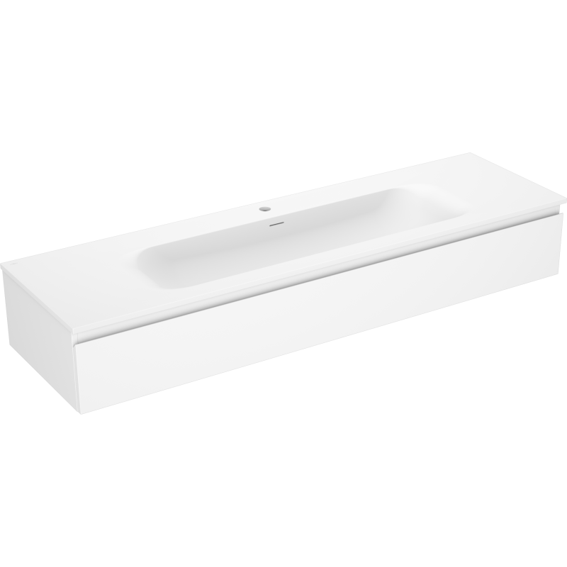 Mexen Orio Badschrank 160 cm mit Waschbecken Vela, 1 Schublade, weiß matt - 91A10-16023-1-BF01-W23M01