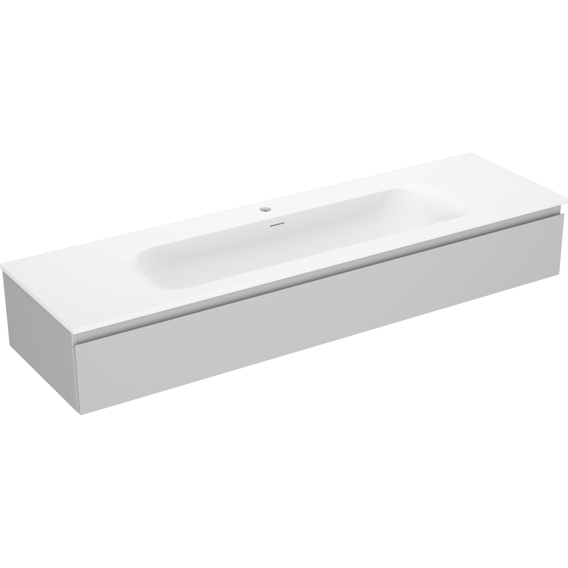 Mexen Orio meuble de salle de bain 160 cm avec lavabo Vela, 1 tiroir, gris mat/blanc mat - 91A10-16023-1-BF62-W23M01