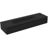 Mexen Orio Badezimmerschrank 160 cm mit Waschbecken Vela, 1 Schublade, schwarz matt - 91A10-16023-1-BF71-W23M71