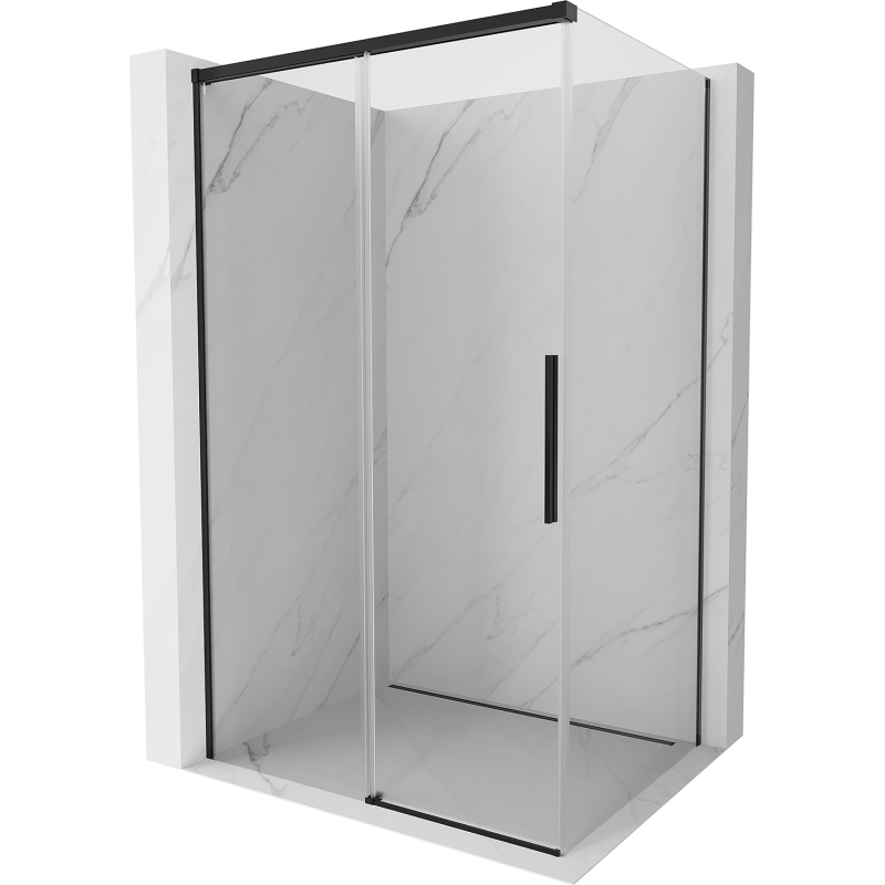 Mexen Rox douchecabine schuifdeur 160 x 95 cm, transparant, zwart - 8C2-160-095-70-00