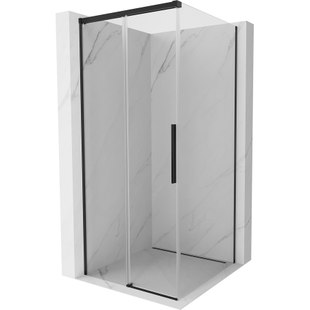 Mexen Rox kabina prysznicowa rozsuwana 100 x 100 cm, transparent, czarna - 8C2-100-100-70-00