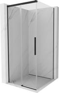 Mexen Rox skjutbar duschkabin 100 x 100 cm, transparent, svart - 8C2-100-100-70-00