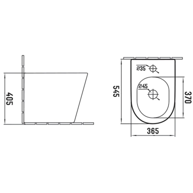 Mexen Rico bidet da terra, bianco - 36725100