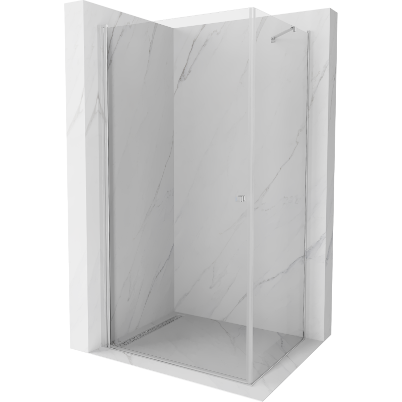 Mexen Pretoria draaideur douchecabine 90 x 80 cm, transparant, chroom - 852-090-080-01-00