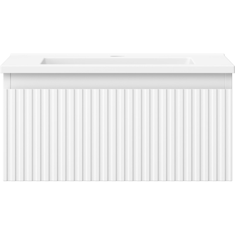 Mexen Rivel vannitoakapp 50 cm valamuga Otis, 1 sahtel, sooneline, valge matt - 91A20-05023-1-BF01-W18M01