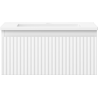 Mexen Rivel badkamerkast 50 cm met Otis-wastafel, 1 lade, gegroefd, wit mat - 91A20-05023-1-BF01-W18M01
