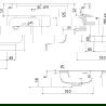 Mexen Rivel badkamerkast 50 cm met wastafel Otis, 1 lade, gegroefd, grijs mat/wit mat - 91A20-05023-1-BF62-W18M01
