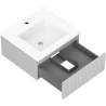 Mexen Rivel Mobile bagno 50 cm con lavandino Otis, 1 cassetto, scanalato, grigio opaco/bianco opaco - 91A20-05023-1-BF62-W18M01