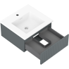 Mexen Rivel armario de baño 50 cm con lavabo Otis, 1 cajón, ranurado, grafito mate/blanco mate - 91A20-05023-1-BF66-W18M01