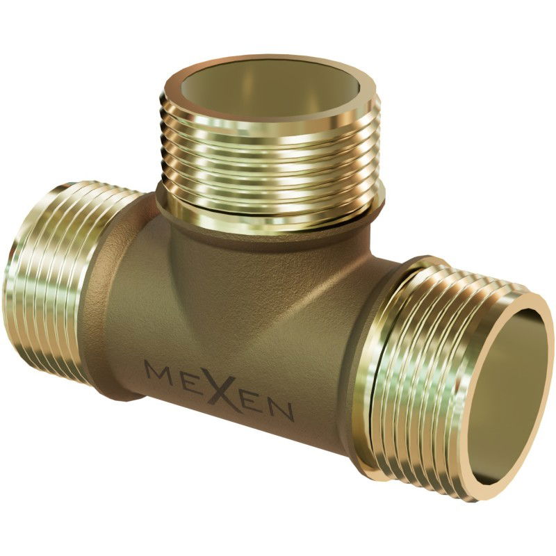Mexen BRASS Messing-T-Stück 3/4 AG x 3/4 AG x 3/4 AG - W97411-343434
