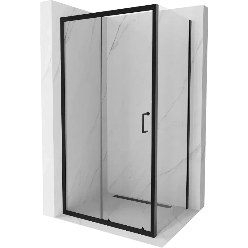 Mexen Apia cabinete de duche deslizante 90 x 70 cm, transparente, preto - 840-090-070-70-00