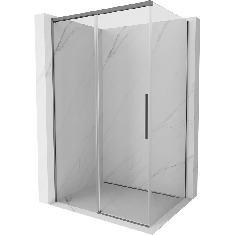 Mexen Rox Schiebedusche 105 x 70 cm, transparent, Gunmetal - 8C2-105-070-95-00