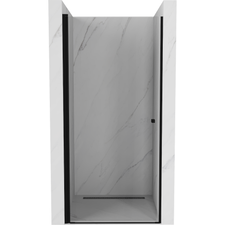 Mexen Pretoria puerta de ducha abatible de 70 cm, transparente, negra - 852-070-000-70-00