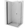 Mexen Pretoria draaibare douchecabine 80 x 90 cm, transparant, zwart - 852-080-090-70-00