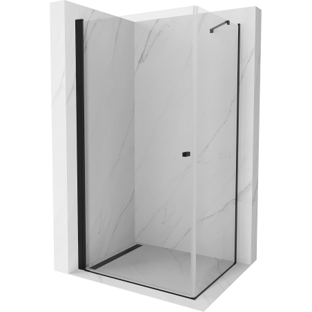 Mexen Pretoria cabine de douche pivotante 90 x 100 cm, transparent, noir - 852-090-100-70-00