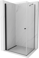 Mexen Pretoria 90 x 100 cm Hinged Shower Cabin, Transparent, Black - 852-090-100-70-00