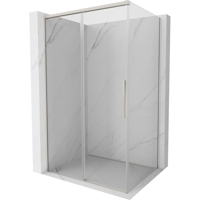 Mexen Rox lükand dušikabiin 150 x 70 cm, läbipaistev, harjatud nikkel - 8C2-150-070-97-00