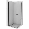 Mexen Pretoria Cabina de duche pivotante Duo 70 x 70 cm, transparente, preta - 852-070-070-70-00-02