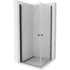 Mexen Pretoria Duo cabine de douche battante 80 x 80 cm, transparent, noir - 852-080-080-70-00-02