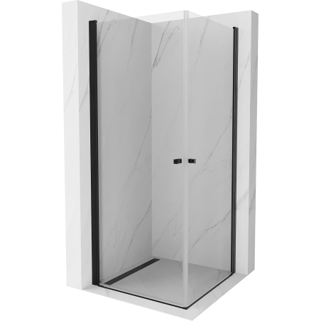 Mexen Pretoria Duo cabine de duche dobrável 90 x 90 cm, transparente, preta - 852-090-090-70-00-02
