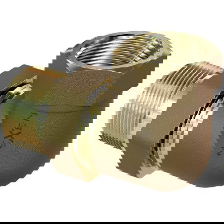 Mexen BRASS Misiņa leņķa savienotājs 2 vīriešu vītne x 2 sieviešu vītne - W97418-2020