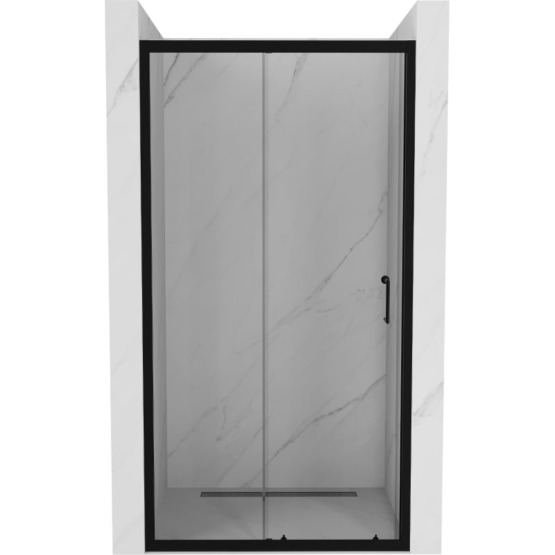 Mexen Apia sliding shower doors 150 cm, transparent, black - 845-150-000-70-00
