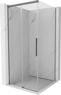 Mexen Rox cabina de ducha corredera 90 x 90 cm, transparente, gun metal - 8C2-090-090-95-00