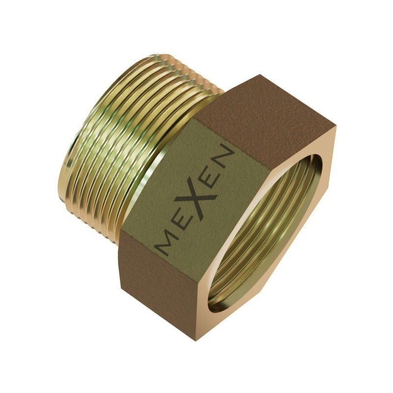 Mexen BRASS messing reduceerstuk met binnen- en buitenschroefdraad 2 GW x 5/4 GZ - W97419-2054