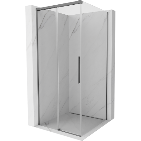 Mexen Rox kabina prysznicowa rozsuwana 100 x 100 cm, transparent, gun metal - 8C2-100-100-95-00