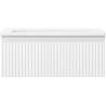 Mexen Rivel Badezimmerschrank 60 cm mit Waschbecken Otis, 1 Schublade, geriffelt, Weiß Matt - 91A20-06023-1-BF01-W18M01