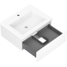 Mexen Rivel mobile da bagno 60 cm con lavabo Otis, 1 cassetto, scanalato, bianco opaco - 91A20-06023-1-BF01-W18M01