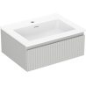 Mexen Rivel mobile da bagno 60 cm con lavabo Otis, 1 cassetto, scanalato, grigio opaco/bianco opaco - 91A20-06023-1-BF62-W18M01