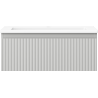 Mexen Rivel armario de baño de 60 cm con lavabo Otis, 1 cajón, acanalado, gris mate/blanco mate - 91A20-06023-1-BF62-W18M01