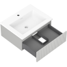 Mexen Rivel armario de baño de 60 cm con lavabo Otis, 1 cajón, acanalado, gris mate/blanco mate - 91A20-06023-1-BF62-W18M01