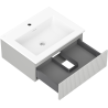 Mexen Rivel mobile da bagno 60 cm con lavabo Otis, 1 cassetto, scanalato, grigio opaco/bianco opaco - 91A20-06023-1-BF62-W18M01