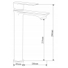 Mexen Royo robinet de lavabo haut, gris canon brossé - 72210-66