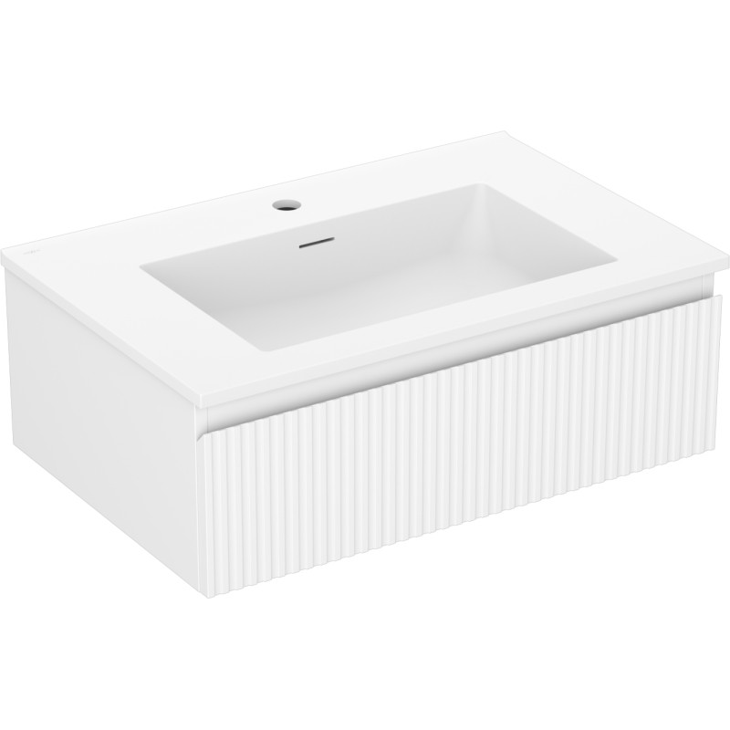 Mexen Rivel vannitoa kapp 70 cm valamu Otis, 1 sahtel, soonikkoes, valge matt - 91A20-07023-1-BF01-W18M01