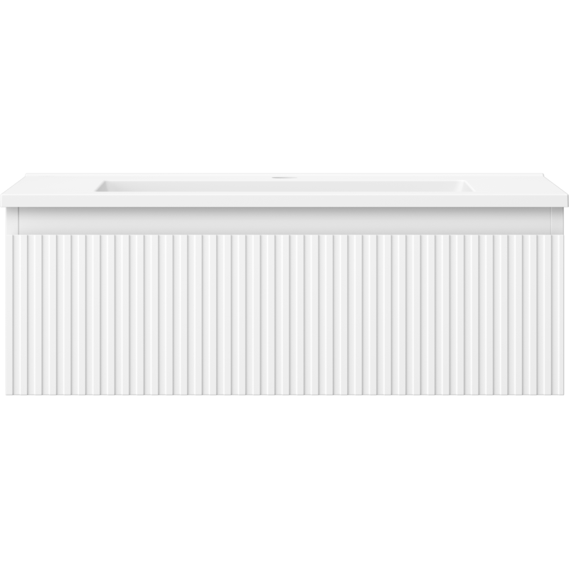 Mexen Rivel armario de baño 70 cm con lavabo Otis, 1 cajón, ranurado, blanco mate - 91A20-07023-1-BF01-W18M01